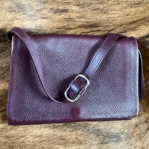 SHINOLA DETROIT American Leather Top Flap Shoulder Handbag
